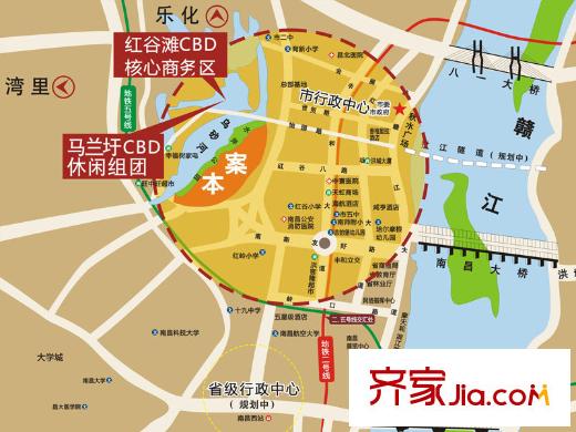 紅谷十二庭交通圖區(qū)位