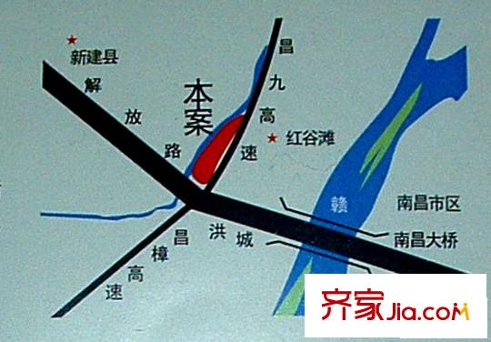 紅谷十二庭交通圖