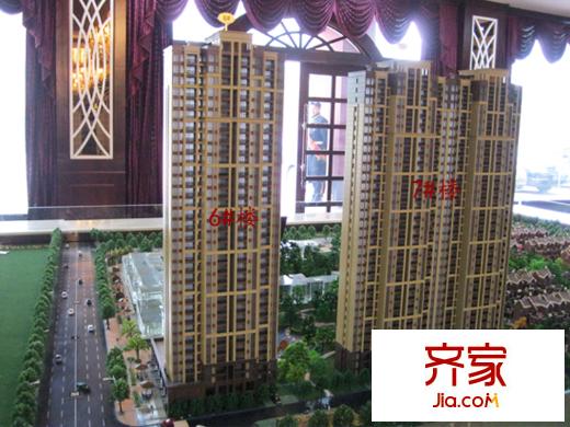 綠都溫莎城堡項(xiàng)目高層沙盤實(shí)景(攝于2013-2）