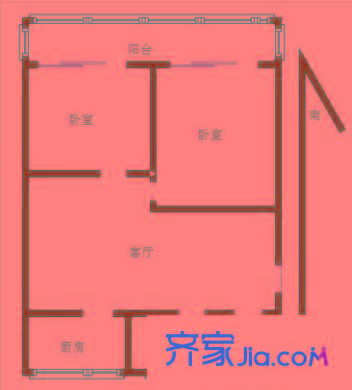 新惠家园户型图2室 户型图 2室2厅1卫1厨