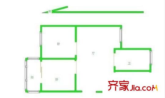 新惠家园户型图2室 户型图 2室1厅1卫1厨