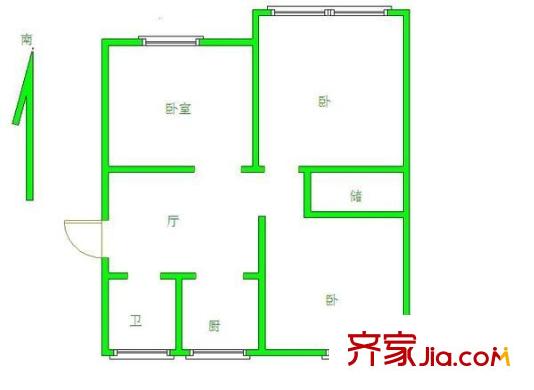 上蒋巷户型图3室 户型图 3室2厅1卫1厨