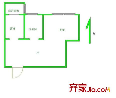 建乐家园户型图1室 户型图 1室2厅1卫1厨