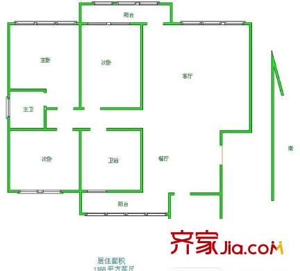建乐家园户型图3室 户型图 3室1厅1卫1厨