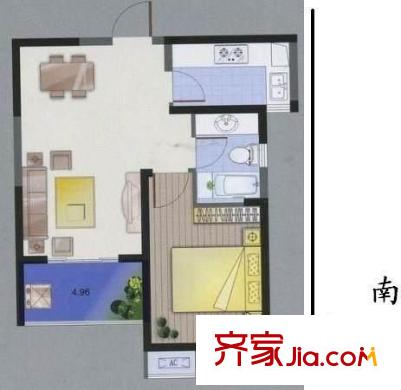 湖滨北苑 2室 户型图