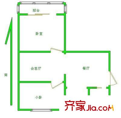 红星苑户型图2室 户型图 2室2厅1卫1厨