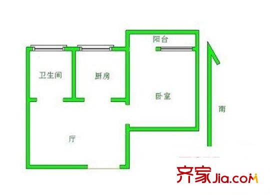 东风家园 3室 户型图