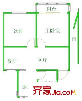 东风家园 2室 户型图