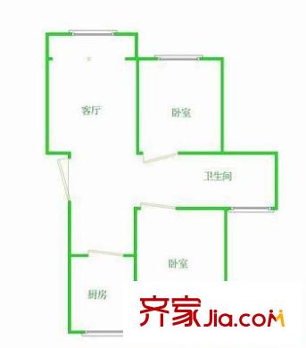 大丁佳苑户型图2室 户型图 2室2厅1卫1厨