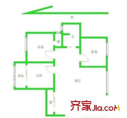 红星苑户型图3室 户型图 3室2厅2卫1厨