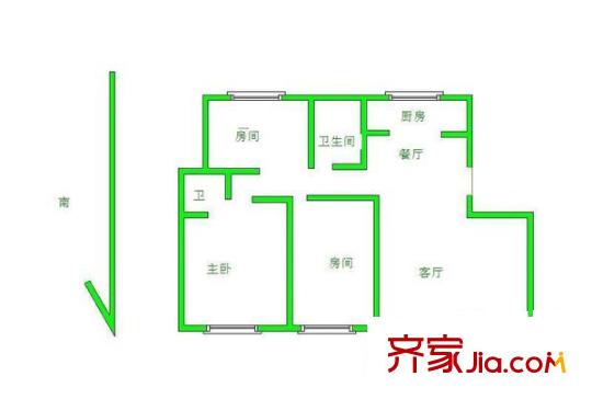 春惠苑 3室 户型图