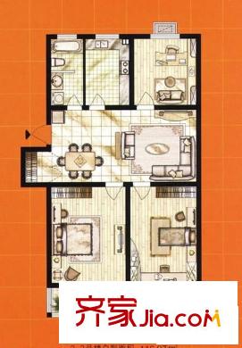 小周新村户型图3室 户型图 3室2厅1卫1厨