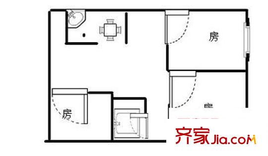 先中新村 3室 户型图
