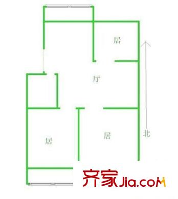 先中新村 3室 户型图