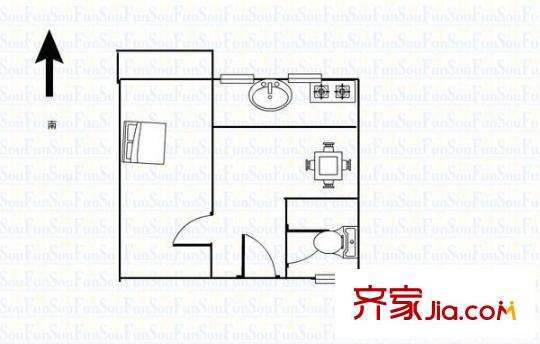 开源路小区户型图1室 户型图 1室1厅1卫1厨