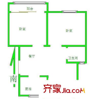 新安花苑 2室 户型图