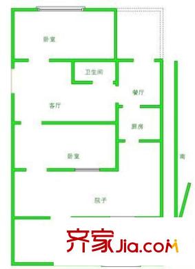 广丰市政家舍户型图2室 户型图 2室1厅1卫1厨