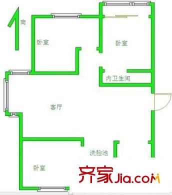 新桥花园 3室 户型图