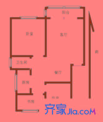 新兴花苑户型图2室 户型图 2室2厅1卫1厨