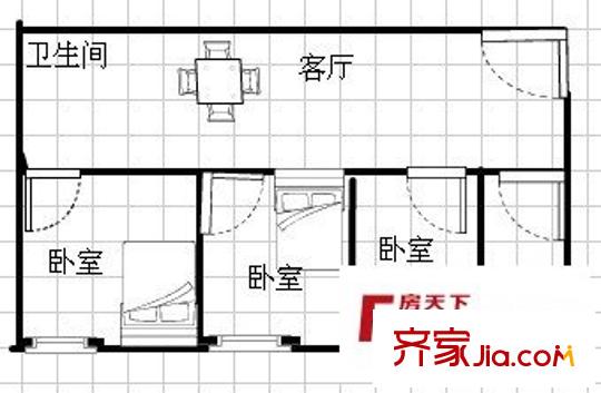 徐贵桥户型图3室 户型图 3室1厅1卫1厨
