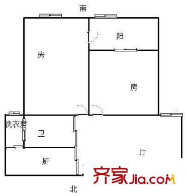 蠡湖苑 2室 户型图