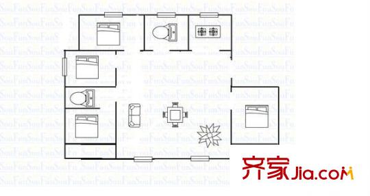 金乐华庭 4室 户型图