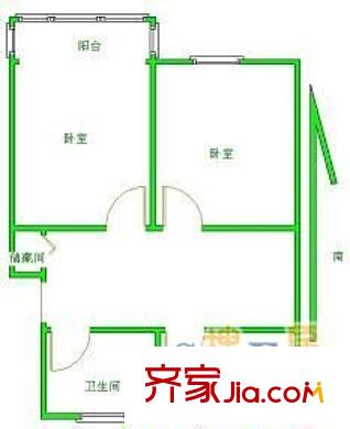 金乐华庭 2室 户型图