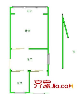 大庄新村户型图1室 户型图 1室1厅1卫1厨