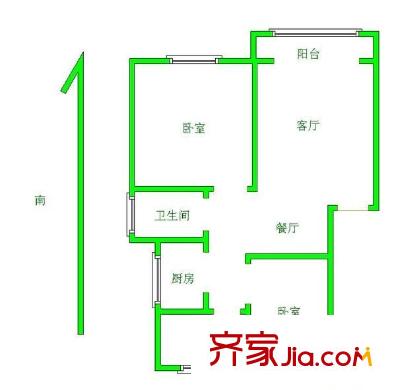 新兴花苑户型图2室 户型图 2室2厅1卫1厨