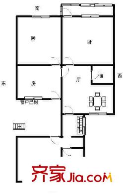 大庄新村户型图3室 户型图 3室1厅1卫1厨