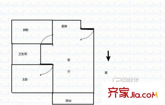 优佳家 2室 户型图