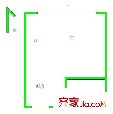 名爵大厦 1室 户型图