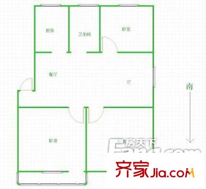 118家舍 3室 户型图