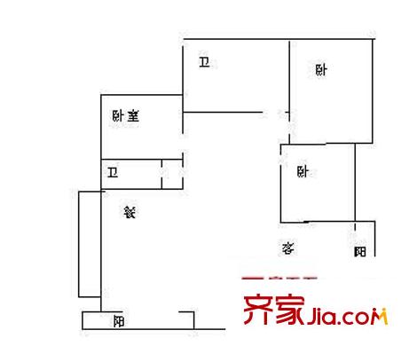 华源小区户型图3室 户型图 3室2厅2卫1厨