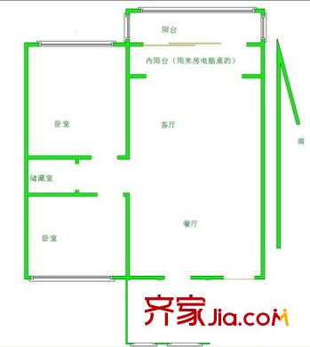 蓓蕾新村户型图2室 户型图 2室2厅1卫1厨
