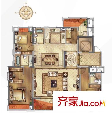 民丰家园二期 3室 户型图