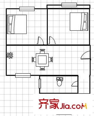 乐山新村户型图3室 户型图 3室1厅1卫1厨