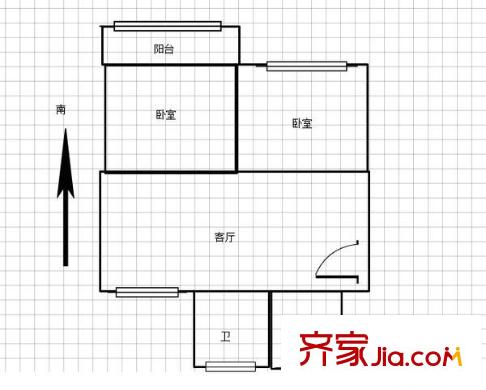 乐山新村户型图2室 户型图 2室1厅1卫1厨