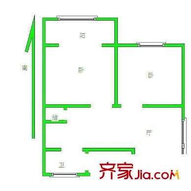 民丰家园二期 2室 户型图
