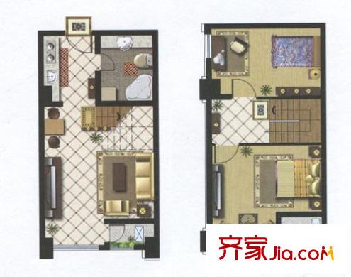 天奇・馨城A 2室1厅1卫