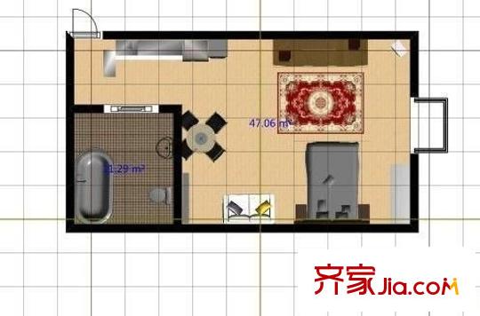 水曲巷户型图1室 户型图 1室1厅1卫1厨