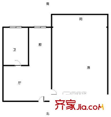 西横街小区 1室 户型图