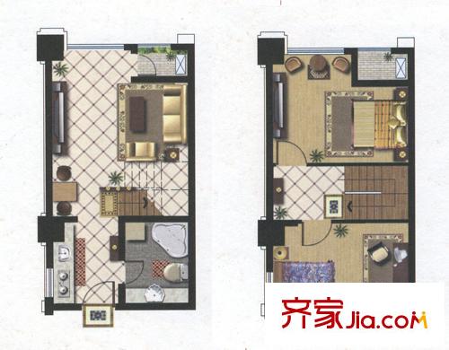 天奇・馨城C‘ 2室1厅1卫