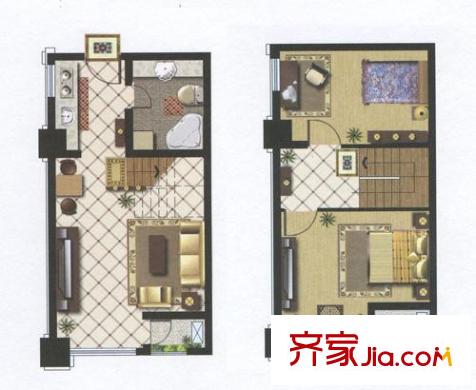 天奇・馨城A’ 2室1厅1卫