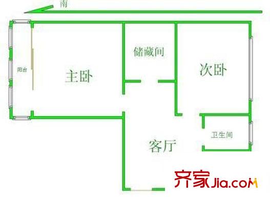 桃源居户型图2室 户型图 2室1厅1卫1厨