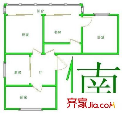 南河浜户型图1室 户型图 1室1厅1卫1厨