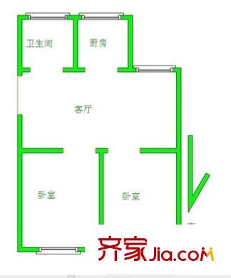 广瑞一村户型图2室 户型图 2室2厅1卫1厨