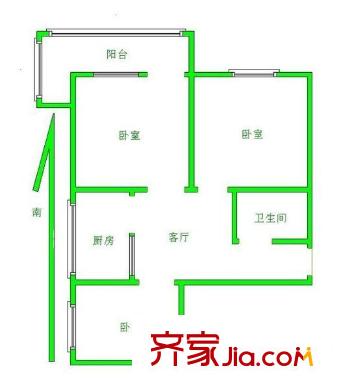 广瑞一村 3室 户型图