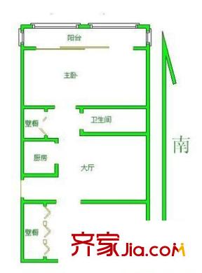 广瑞一村户型图2室 户型图 2室1厅1卫1厨