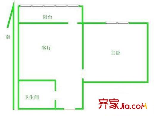 锡航新村户型图1室 户型图 1室1厅1卫1厨